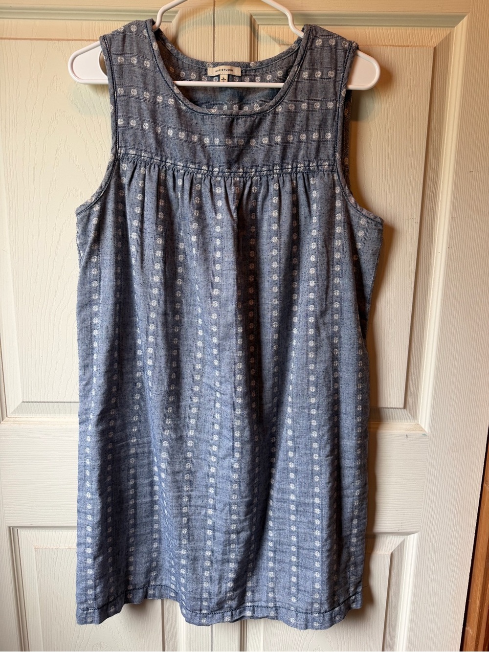 Max Studio Women’s Blue Polka Dot Tunic Dress